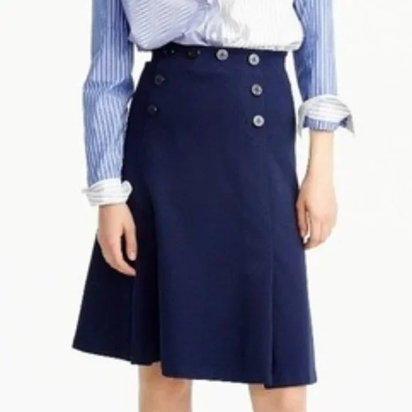 Navy skirt with sales buttons